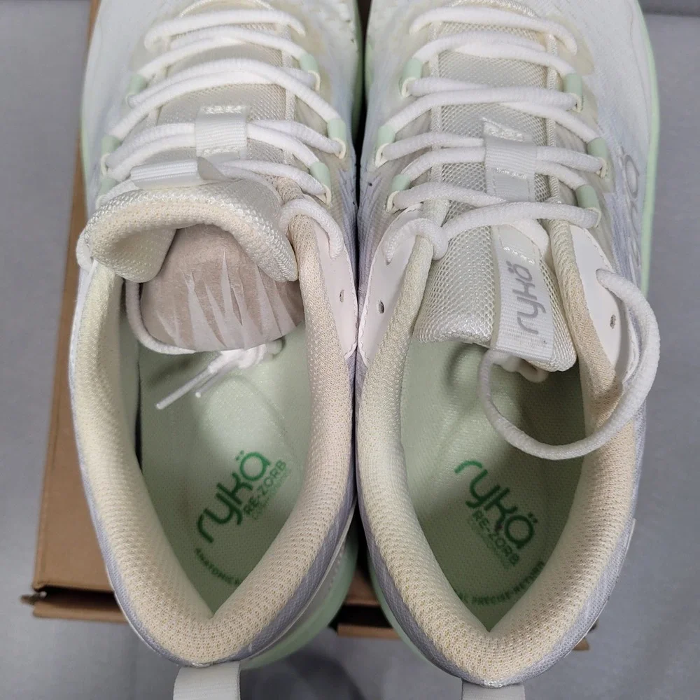 Ryka Womens No Limit White Green Cross Training Shoes Size 12M I1532F2102